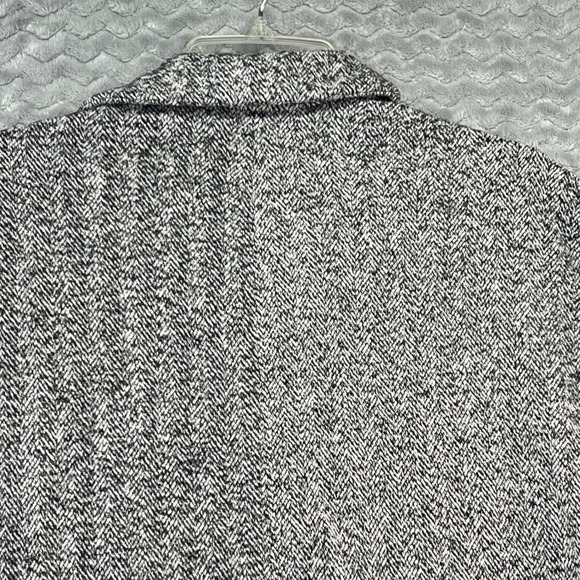 Zara XS/S Gray Herringbone Button Down Shirt‎ Jacket Shacket Coat - Picture 12 of 12